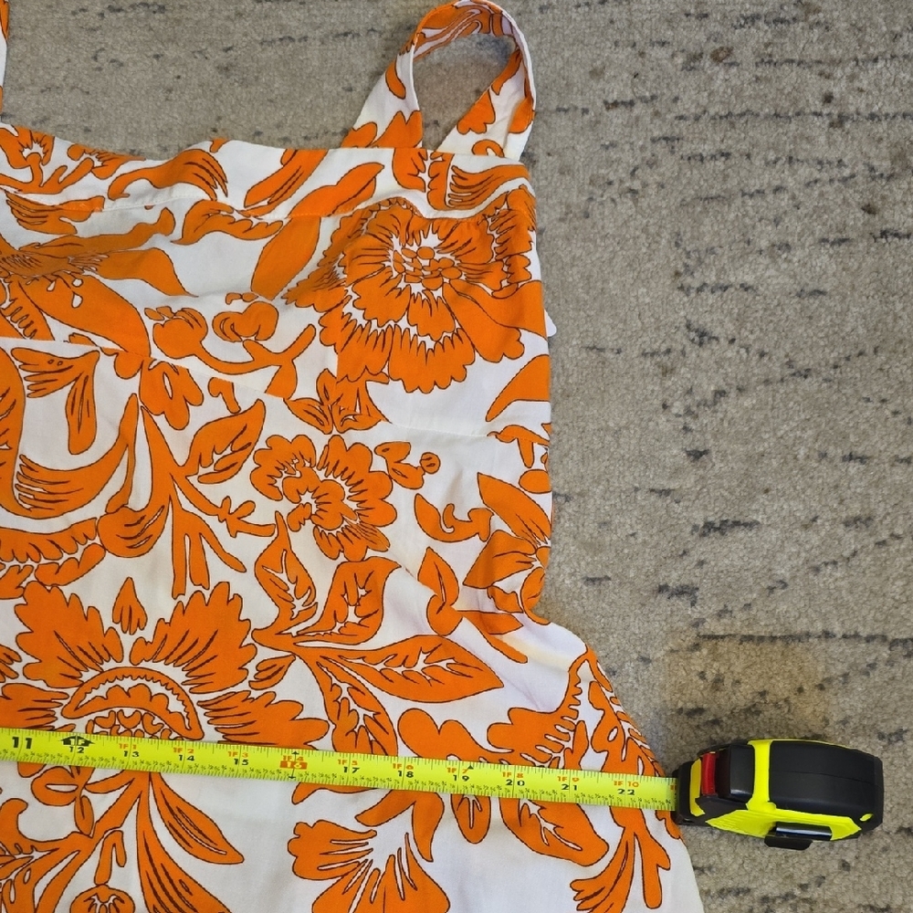 MSK Vibrant  Floral Orange and White Dress, XL, NWT - Picture 11 of 14